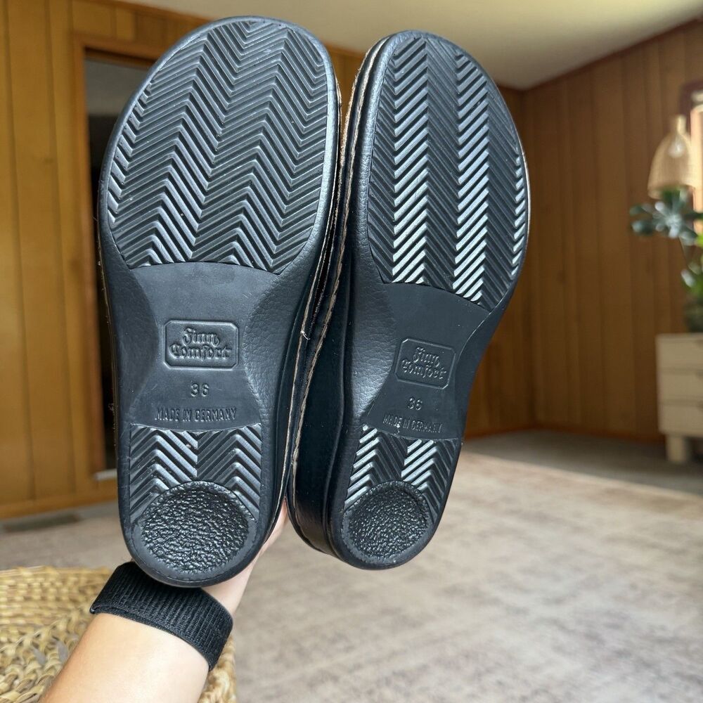 $245 Finn Comfort Brown Leather Jamaica Slip On Sandals Flats Germany Sz 36 US 6 - Picture 11 of 14